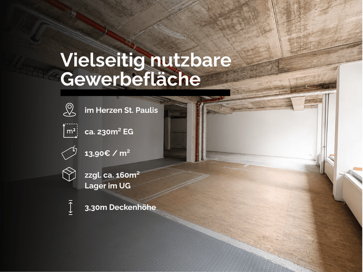 Gewerbeobjekt Hamburg St. Pauli - 3.200&euro; | Angebot:27113175