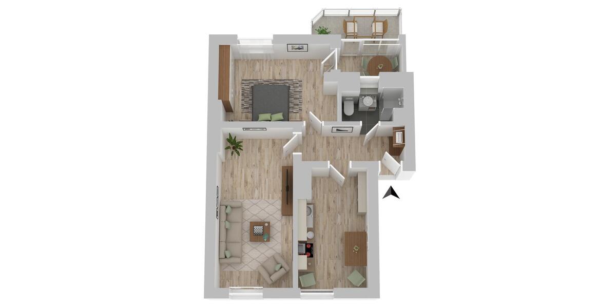 Erdgeschoßwohnung Zeitz - 2 Zimmer, 51 m&sup2;, 333&euro; | Angebot:24506397