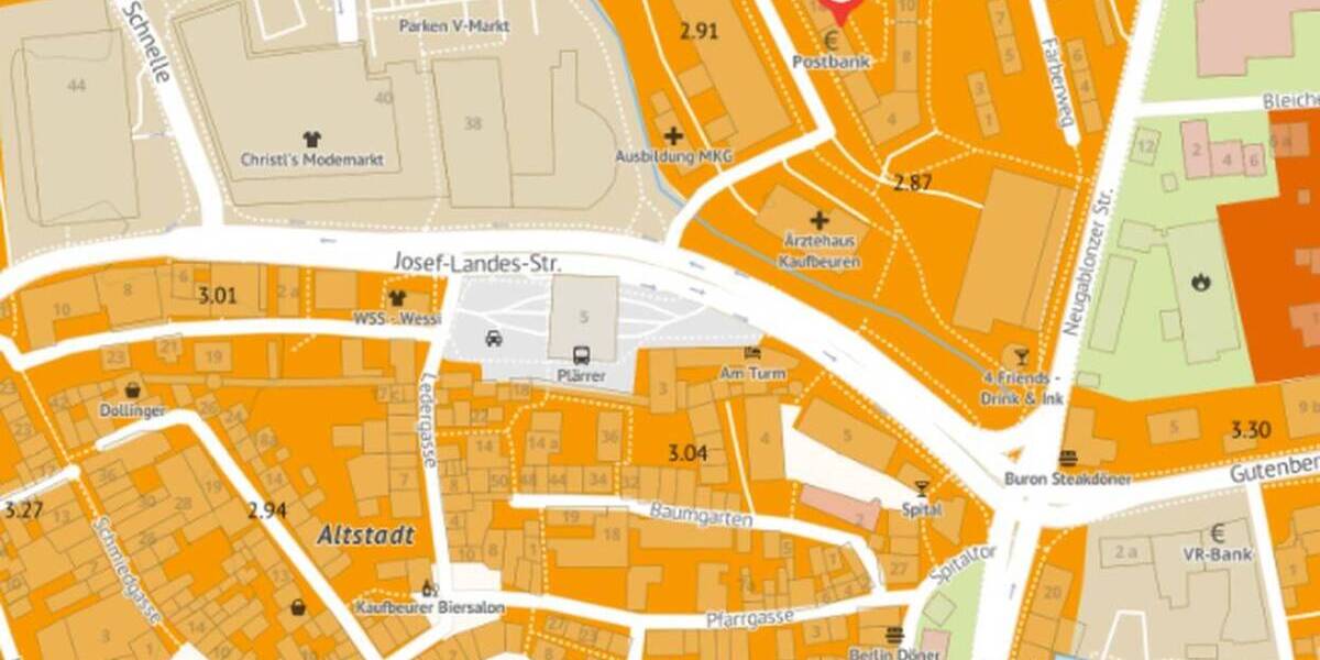 Etagenwohnung Kaufbeuren Altstadt - 3 Zimmer, 82 m&sup2;, 1.595&euro; | Angebot:26764528
