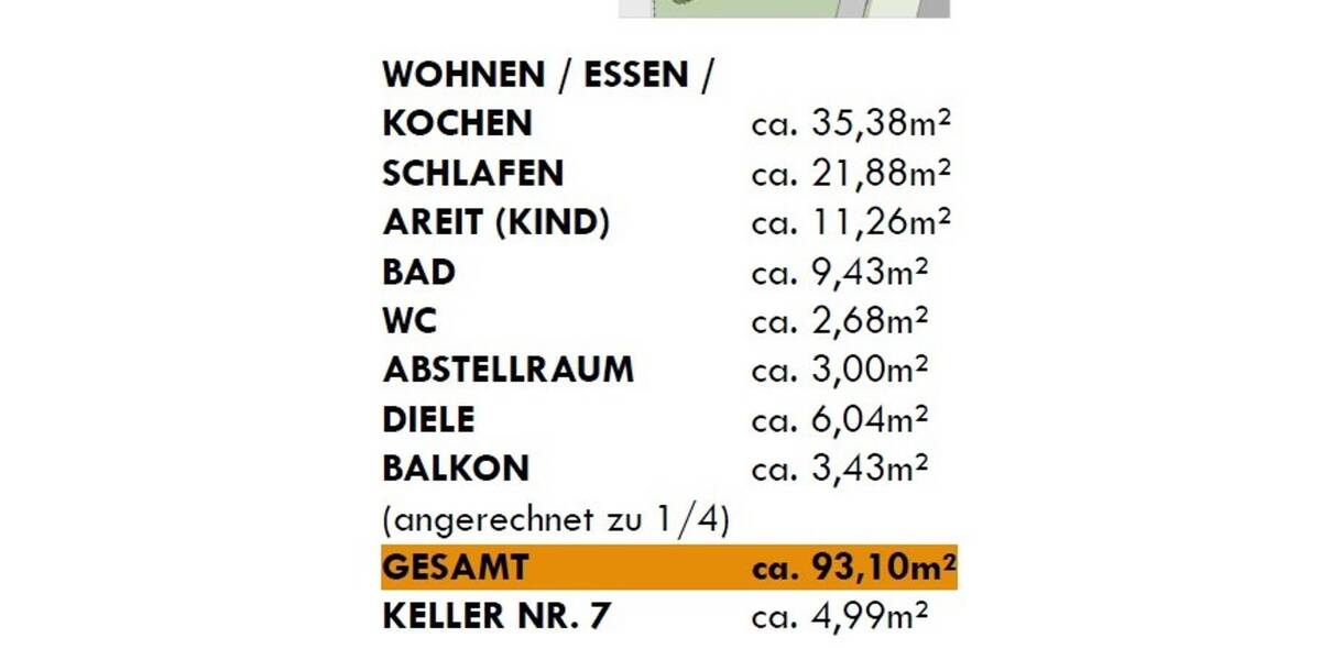 Etagenwohnung Amberg - 3 Zimmer, 93 m&sup2;, 1.309&euro; | Angebot:26763350