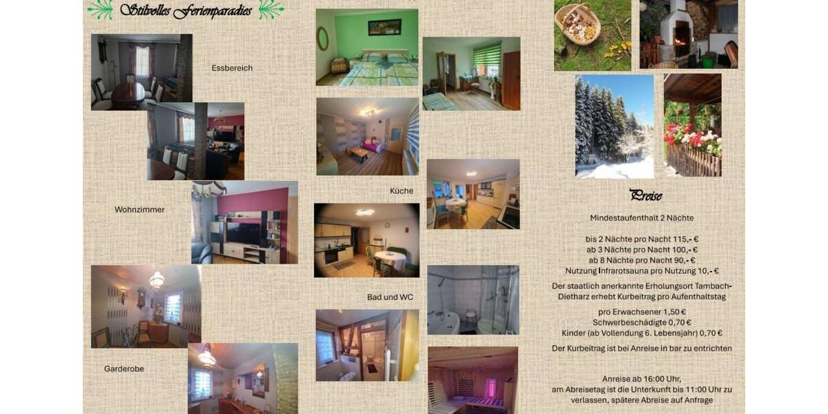 Ferienwohnung Alte Korbmacherei 3 zimmer