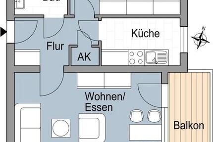 Tolle 2 Zimmerwohnung mit Balkon zimmer