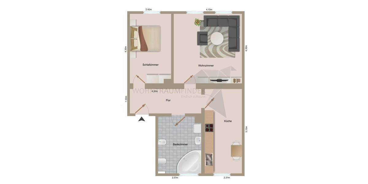 Etagenwohnung Werdau - 2 Zimmer, 54 m&sup2;, 319&euro; | Angebot:23128694