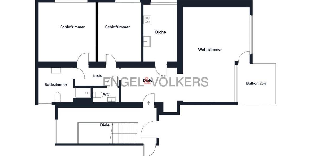 Etagenwohnung Osnabrück Hellern - 3 Zimmer, 87 m&sup2;, 1.100&euro; | Angebot:25962071