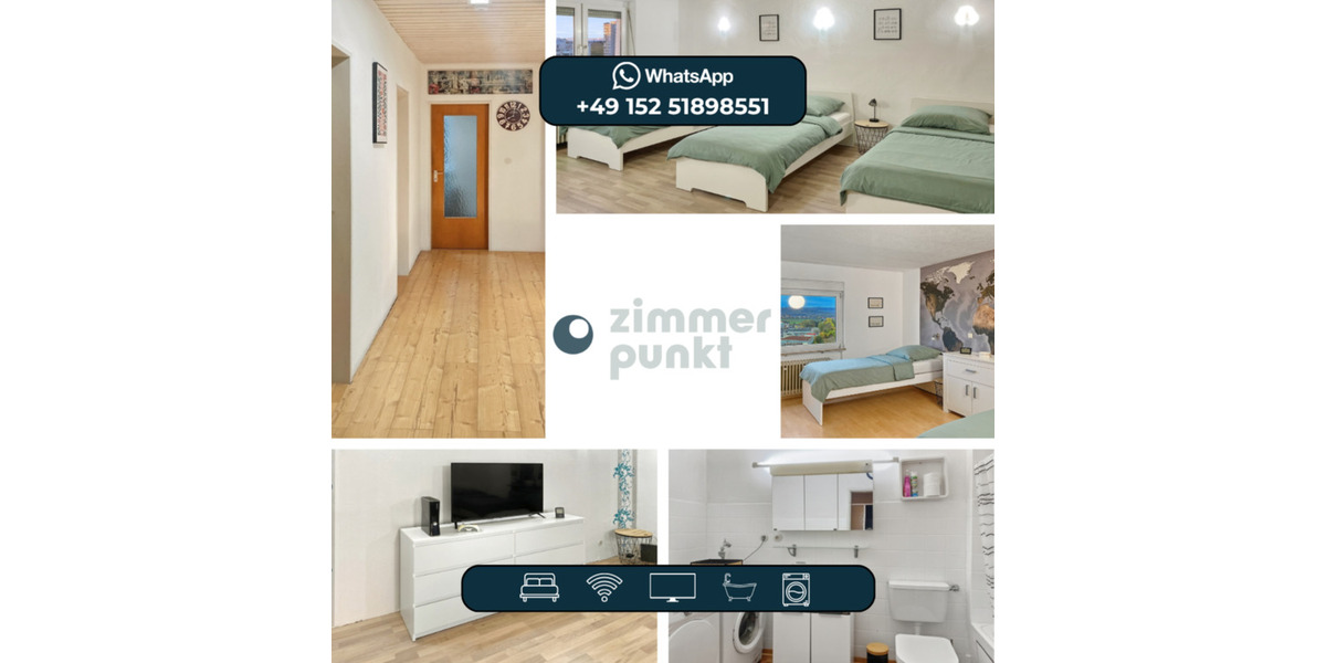 Monteurzimmer Monteurwohnung - 5 Betten, WLAN, Küche, Balkon 2 zimmer