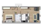 Etagenwohnung Magdeburg Neu Olvenstedt - 2 Zimmer, 43 m&sup2;, 303&euro; | Angebot:26391863