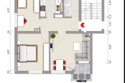 Schöne 3-Zimmer-Wohnung in der Lessingstraße – 59 m² 3 zimmer