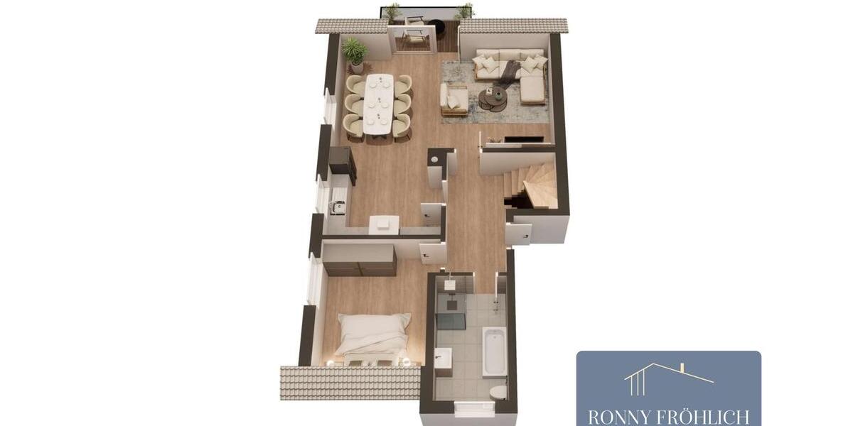 Dachgeschoßwohnung Aue-Bad Schlema Bad Schlema - 5 Zimmer, 137 m&sup2;, 1.295&euro; | Angebot:26351150