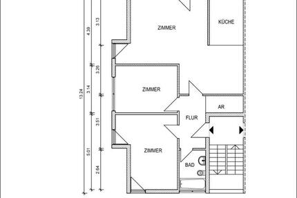 Attraktive 3-Raum-Wohnung mit 88,19 m² in ruhiger Lage 3 zimmer