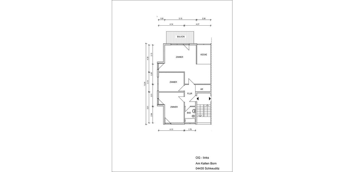 Attraktive 3-Raum-Wohnung mit 88,19 m² in ruhiger Lage 3 zimmer
