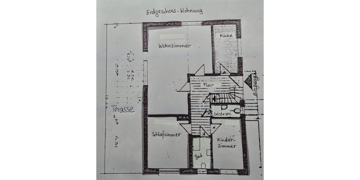 Erdgeschoßwohnung Lunden - 3 Zimmer, 100 m&sup2;, 900&euro; | Angebot:26606241