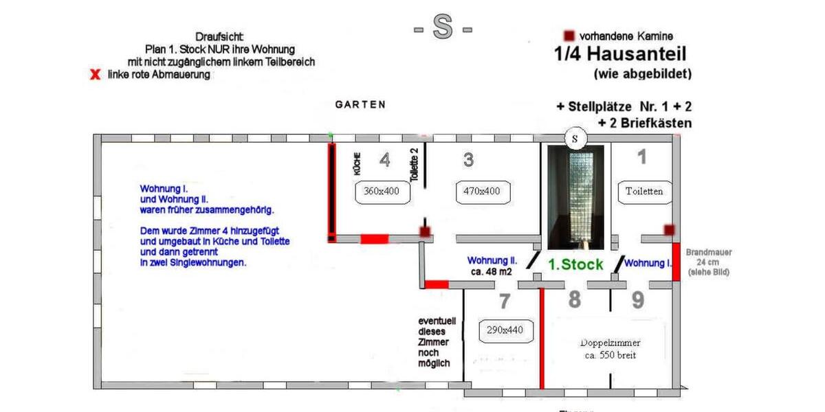 Etagenwohnung Kaltennordheim - 2 Zimmer, 48 m&sup2;, 265&euro; | Angebot:25882260