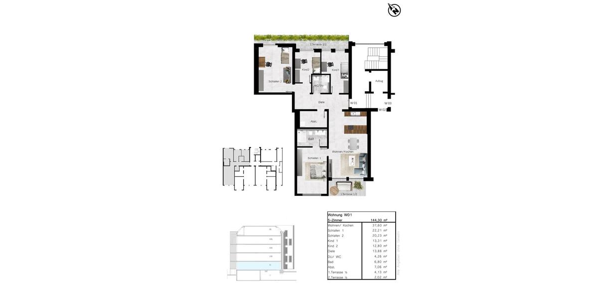 Erdgeschoßwohnung Wuppertal Barmen - 5 Zimmer, 145 m&sup2;, 1.800&euro; | Angebot:25157137