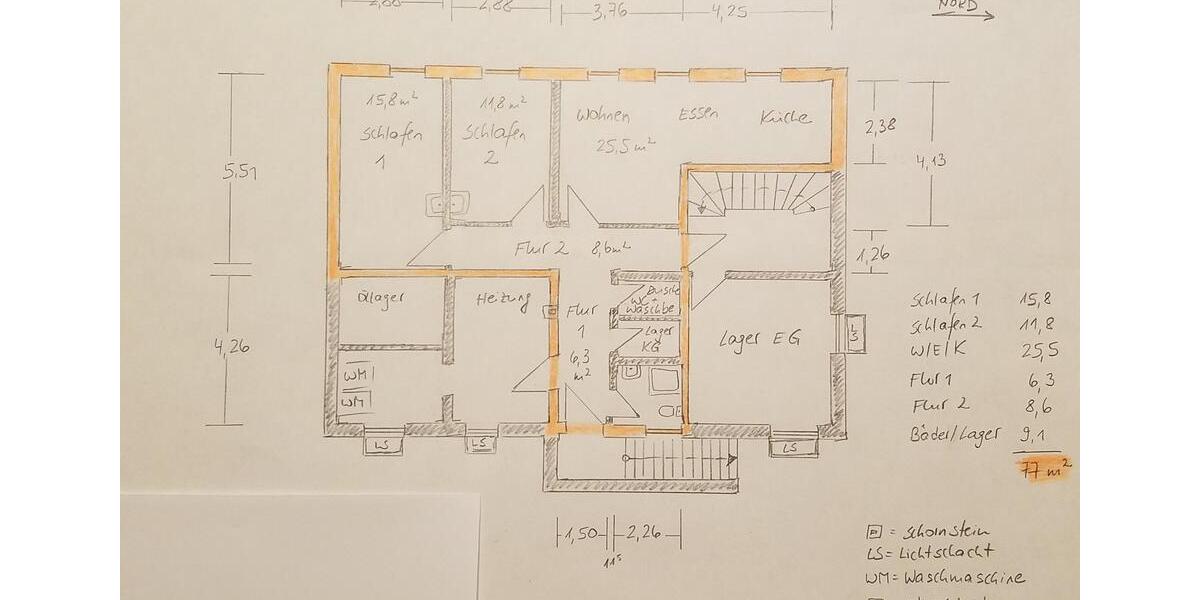 Etagenwohnung Gerstungen - 3 Zimmer, 75 m&sup2;, 400&euro; | Angebot:25935103