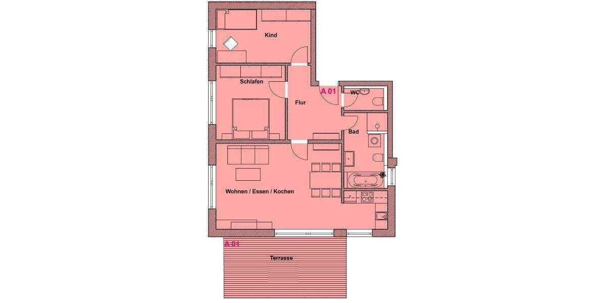 Etagenwohnung Landshut Altstadt - 3 Zimmer, 80 m&sup2;, 1.050&euro; | Angebot:25210062