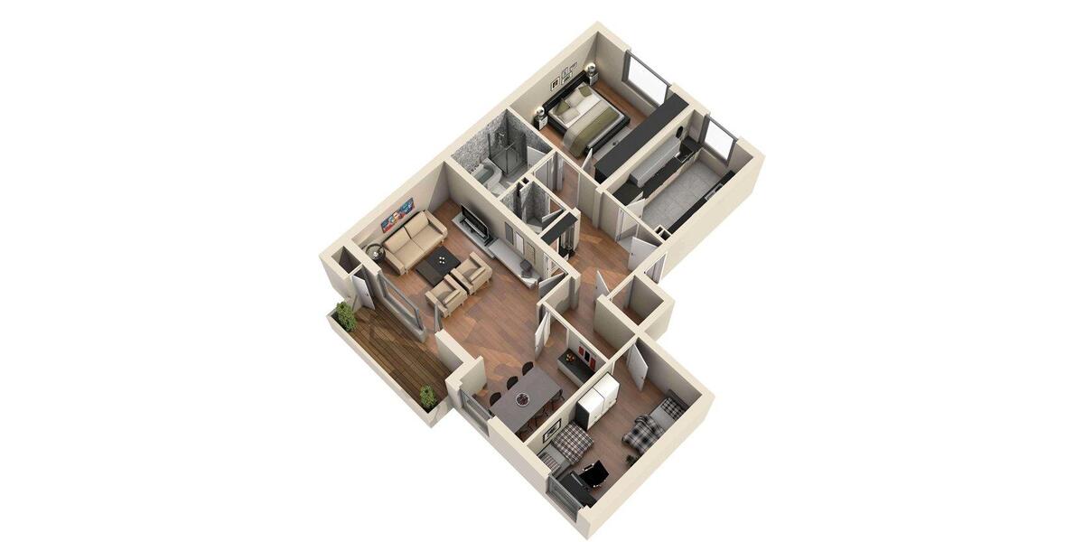 Etagenwohnung Voerde (Niederrhein) - 3 Zimmer, 89 m&sup2;, 920&euro; | Angebot:26050252