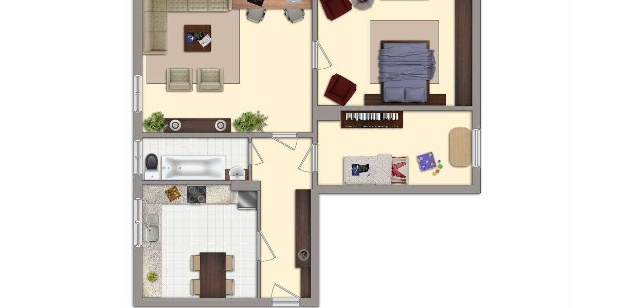 Etagenwohnung Freiberg Freiberg Ost - 3 Zimmer, 65 m&sup2;, 350&euro; | Angebot:26753252