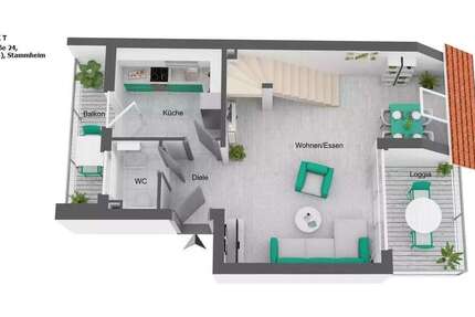 Wohnung zum Mieten in Köln 990 € 65.3 m²