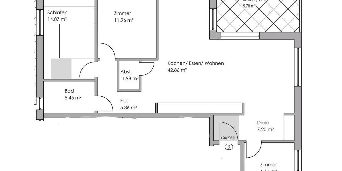 Etagenwohnung Paderborn Elsen - 4 Zimmer, 99 m&sup2;, 1.350&euro; | Angebot:26020329