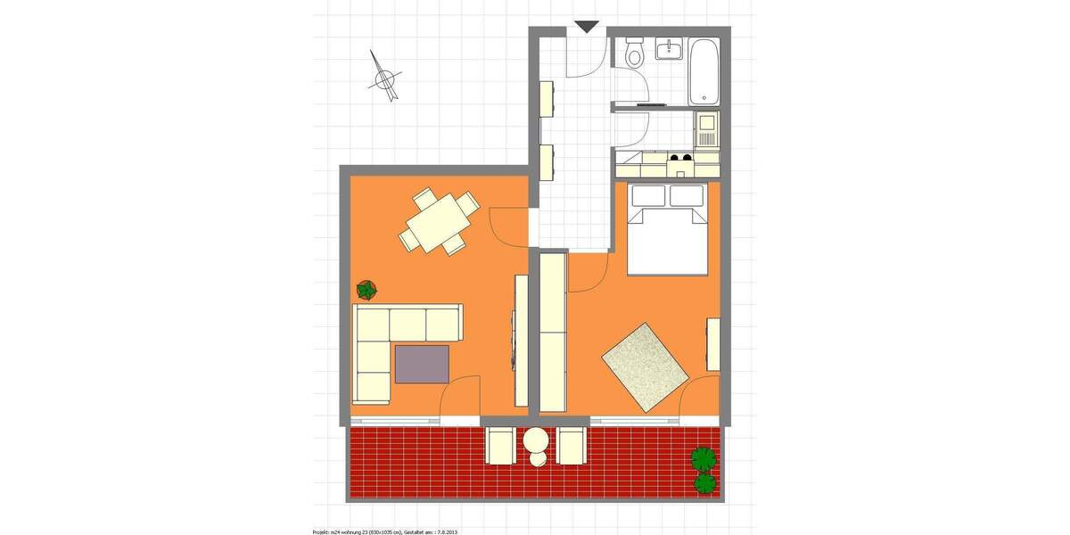 Etagenwohnung Schlangenbad - 2 Zimmer, 62 m&sup2;, 620&euro; | Angebot:25797376