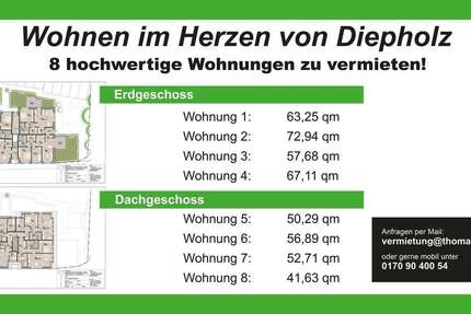 Wohnung Diepholz Barlage - 3 Zimmer, 42 m&sup2;, 510&euro; | Angebot:25159040