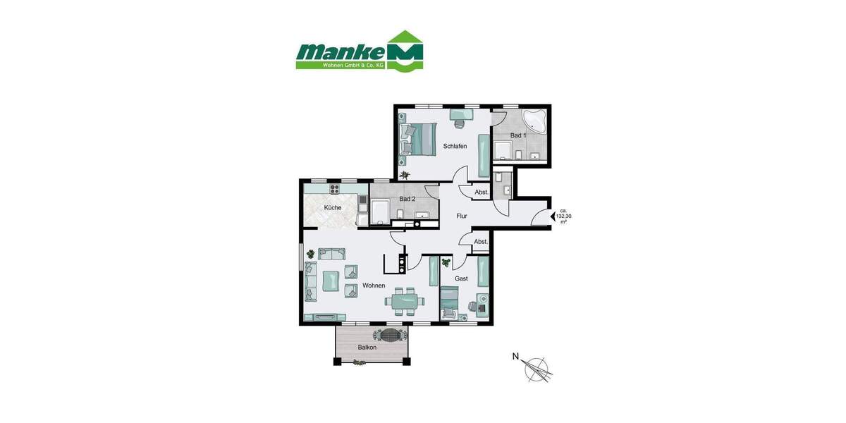 Etagenwohnung Timmendorfer Strand - 3 Zimmer, 132 m&sup2;, 3.175&euro; | Angebot:24182240