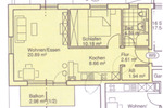 Etagenwohnung Bamberg Gereuth - 2 Zimmer, 52 m&sup2;, 740&euro; | Angebot:24548637
