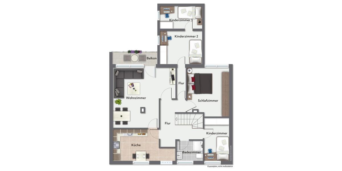 Dachgeschoßwohnung Rheine Altenrheine - 5 Zimmer, 80 m&sup2;, 750&euro; | Angebot:25438686