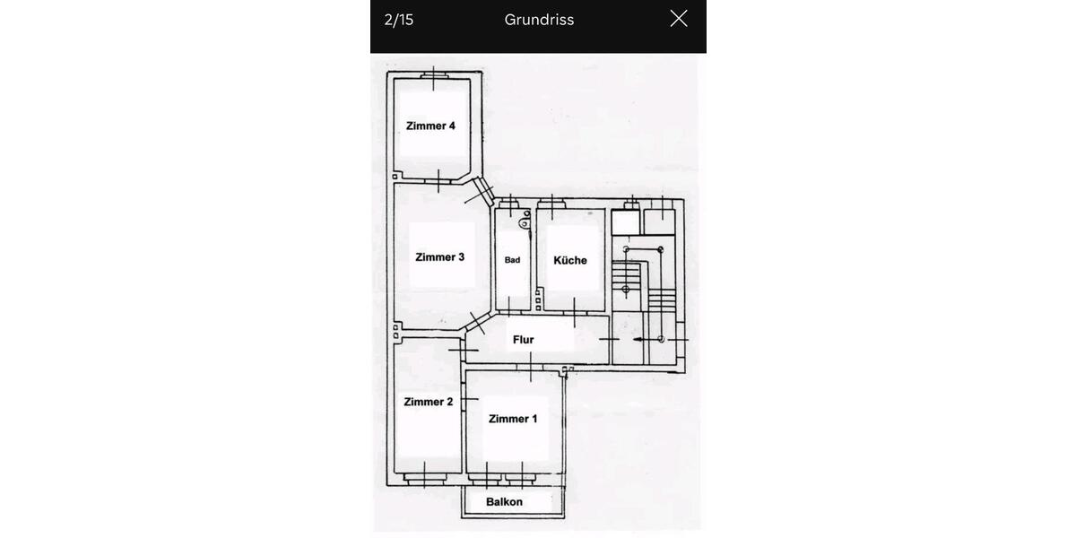 Etagenwohnung Naumburg (Saale) - 4 Zimmer, 98 m&sup2;, 580&euro; | Angebot:26025272