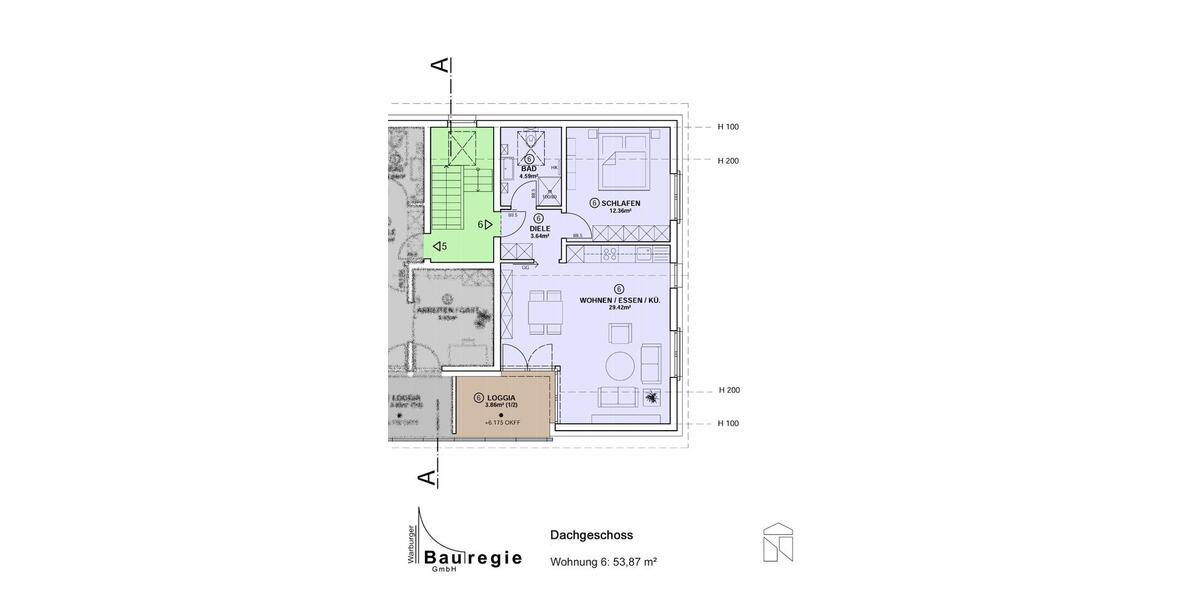 Dachgeschoßwohnung Warburg - 2 Zimmer, 54 m&sup2;, 540&euro; | Angebot:26464145