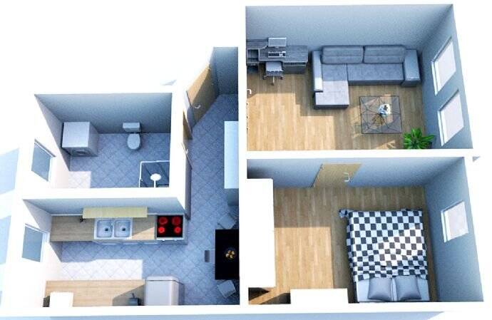 Etagenwohnung Waldheim Schönberg - 2 Zimmer, 45 m&sup2;, 250&euro; | Angebot:25743295