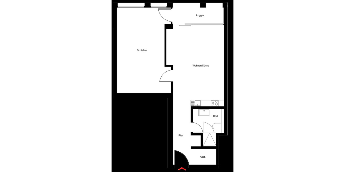 Etagenwohnung Berlin Mitte - 2 Zimmer, 54 m&sup2;, 1.600&euro; | Angebot:24916801