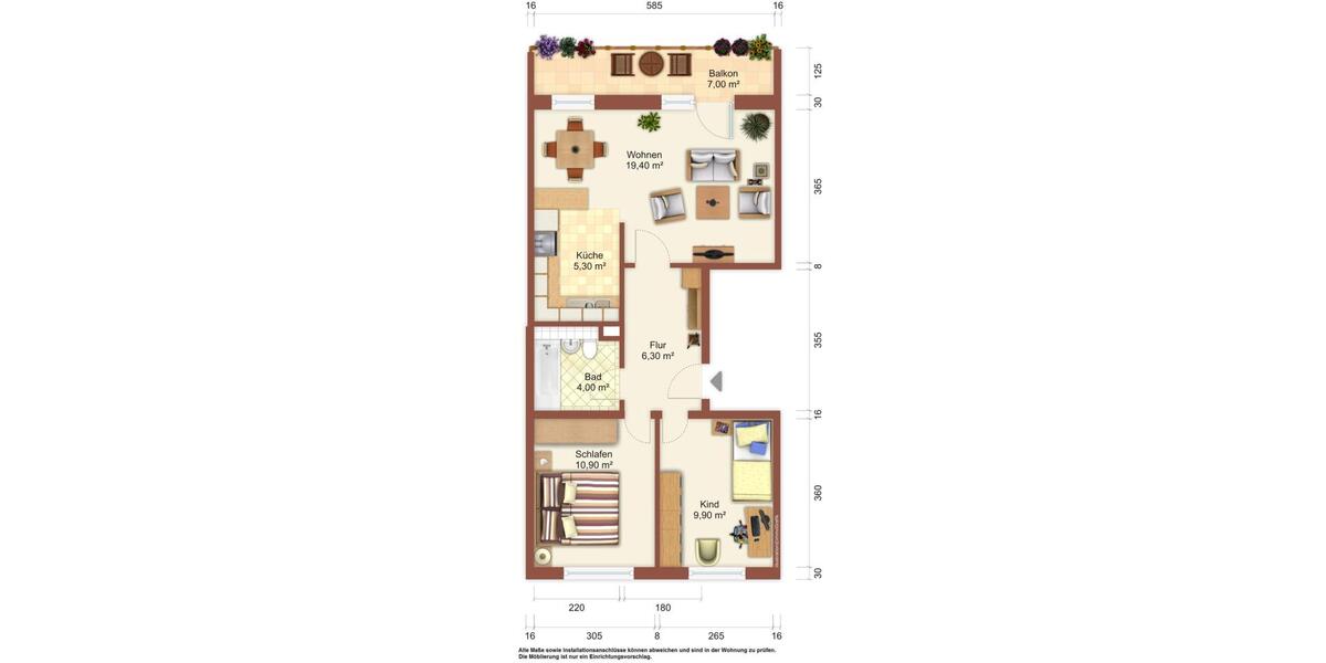 Etagenwohnung Weißwasser (Oberlausitz) - 3 Zimmer, 60 m&sup2;, 315&euro; | Angebot:25460508
