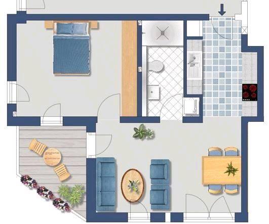 Etagenwohnung Kenn - 2 Zimmer, 56 m&sup2;, 355&euro; | Angebot:26483823