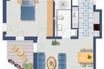 Etagenwohnung Kenn - 2 Zimmer, 56 m&sup2;, 355&euro; | Angebot:26483823