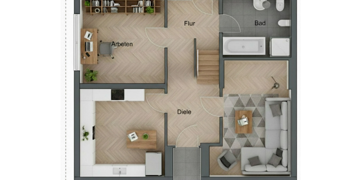 Doppelhaushälfte Beckum - 5 Zimmer, 141 m&sup2;, 1.400&euro; | Angebot:25236175