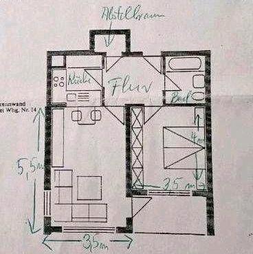Etagenwohnung Konstanz Konstanz-Fürstenberg - 2 Zimmer, 55 m&sup2;, 850&euro; | Angebot:25969802