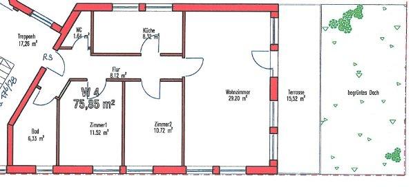 Etagenwohnung Rüsselsheim am Main - 3 Zimmer, 76 m&sup2;, 1.400&euro; | Angebot:26640400