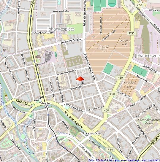 Etagenwohnung Erfurt Johannesplatz - 3 Zimmer, 62 m&sup2;, 690&euro; | Angebot:25097478