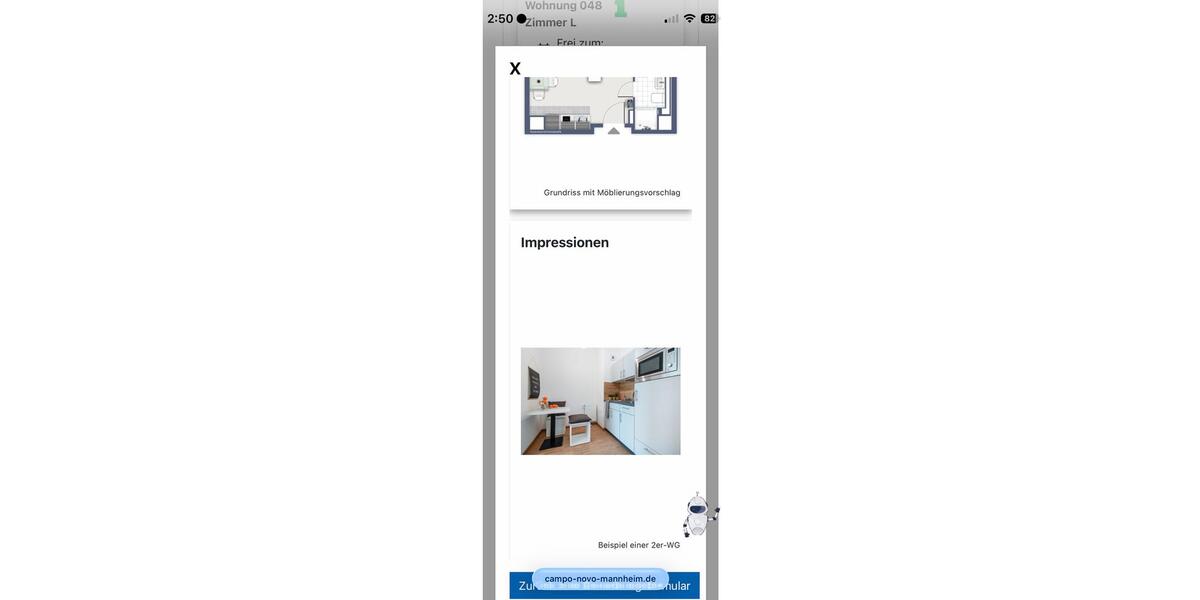 Wohnen auf Zeit Mannheim Käfertal - 28 Zimmer, 22 m&sup2;, 550&euro; | Angebot:26055841