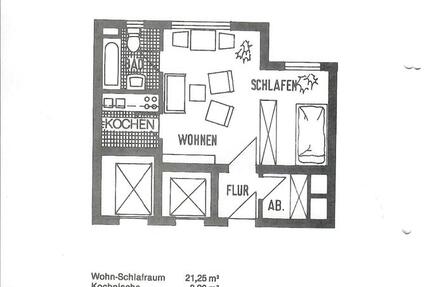 Wohnung Lahr (Schwarzwald) - 1 Zimmer, 32 m&sup2;, 320&euro; | Angebot:26451711