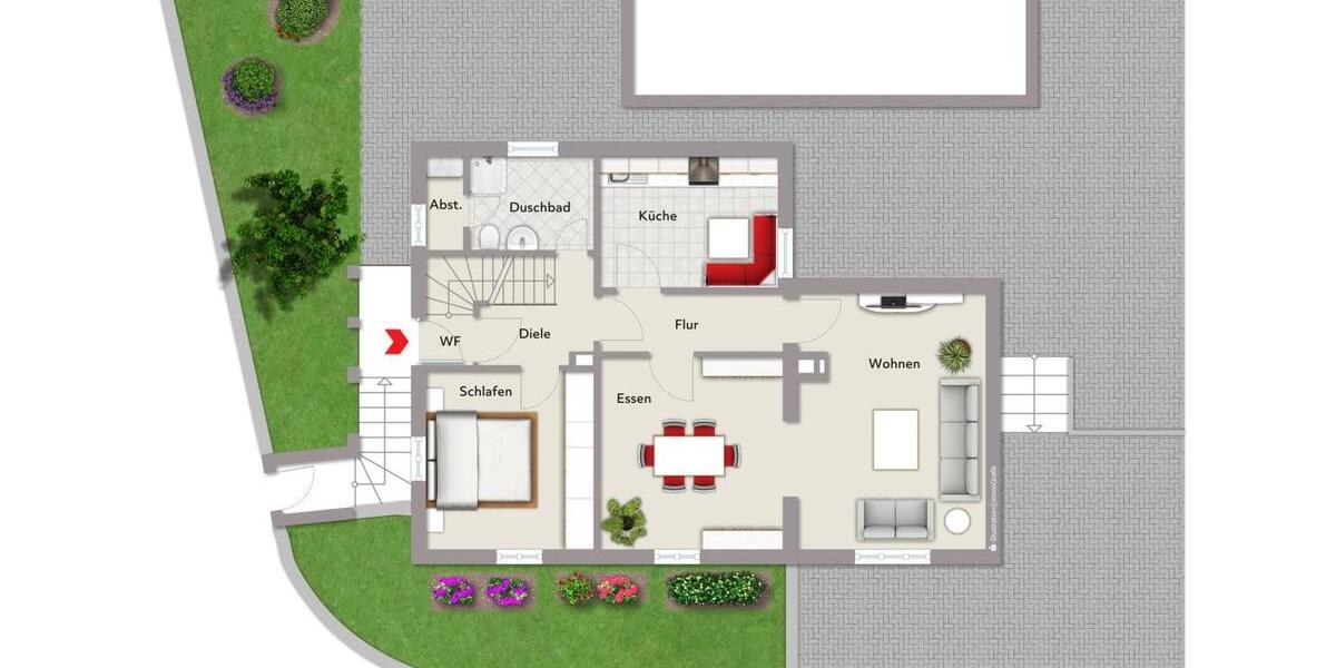 Erdgeschoßwohnung Höchberg - 3 Zimmer, 80 m&sup2;, 940&euro; | Angebot:26492847