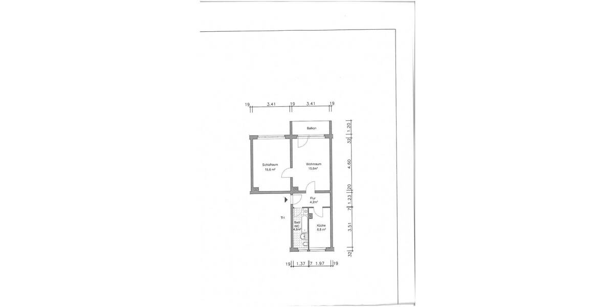 Etagenwohnung Gera Liebschwitz - 2 Zimmer, 48 m&sup2;, 255&euro; | Angebot:26712659