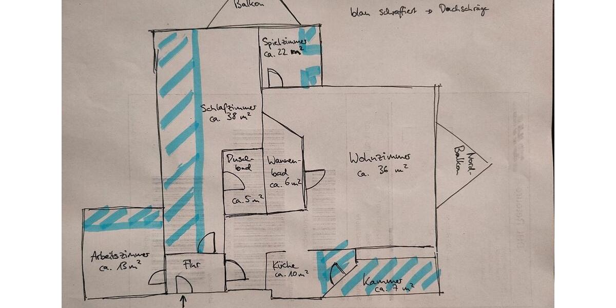 Dachgeschoßwohnung Meißen - 4.5 Zimmer, 140 m&sup2;, 1.000&euro; | Angebot:24653924