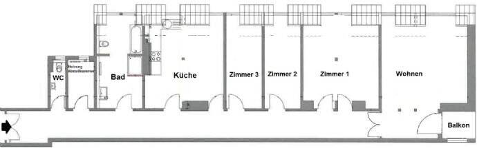 Etagenwohnung Baden-Baden Innenstadt - 4 Zimmer, 170 m&sup2;, 980&euro; | Angebot:26310300
