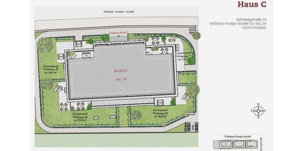 Etagenwohnung Dresden Leubnitz-Neuostra - 1 Zimmer, 39 m&sup2;, 675&euro; | Angebot:26515612