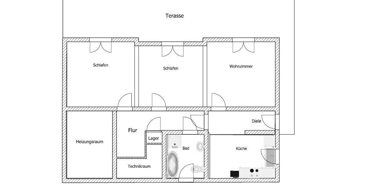 Terrassenwohnung Hoppstädten-Weiersbach Weiersbach - 3 Zimmer, 75 m&sup2;, 650&euro; | Angebot:25976002