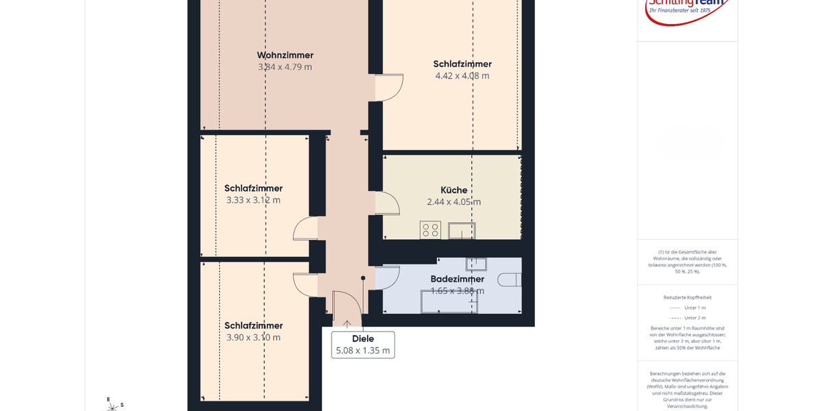 Dachgeschoßwohnung Hainburg - 4 Zimmer, 85 m&sup2;, 950&euro; | Angebot:24865716