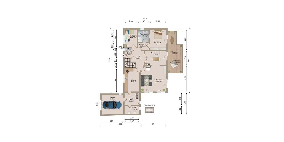 Erdgeschoßwohnung Wacken - 3 Zimmer, 140 m&sup2;, 1.280&euro; | Angebot:26493569