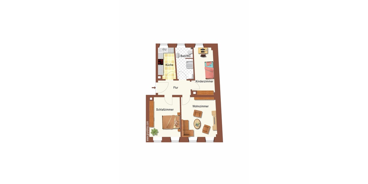 3-Zimmer Wohnung in zentraler Lage von Mittweida - Erdgeschoßwohnung Mittweida | Angebot:26991480